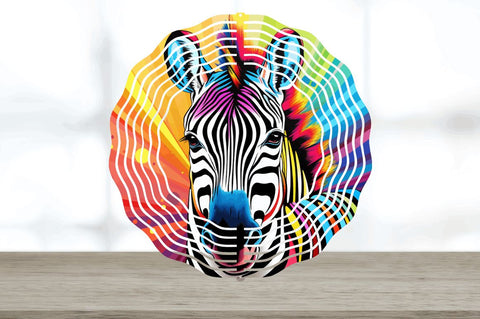 Rainbow Zebra Wind Spinner Sublimation Regulrcrative 