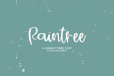 Raintree Calligraphy Script Font Beck McCormick 