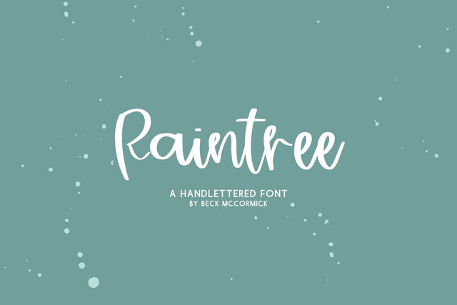Raintree Calligraphy Script Font Beck McCormick 