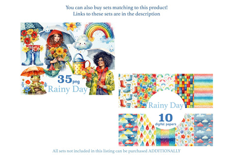 Rainy Day Clipart | Spring Clipart Bundle SVG GlamArtZhanna 