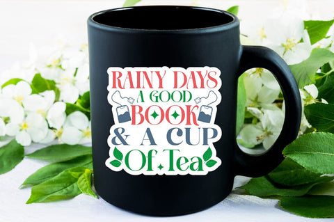 Rainy Days A Good Book & A Cup Of Tea SVG Design SVG Designangry 