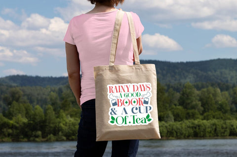 Rainy Days A Good Book & A Cup Of Tea SVG Design SVG Designangry 