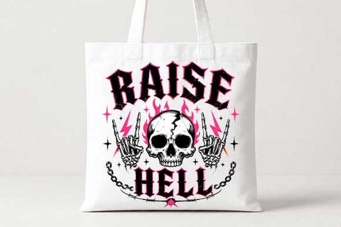 Raise Hell Skull Gothic PNG Digital Download SVG BillahCrafts 