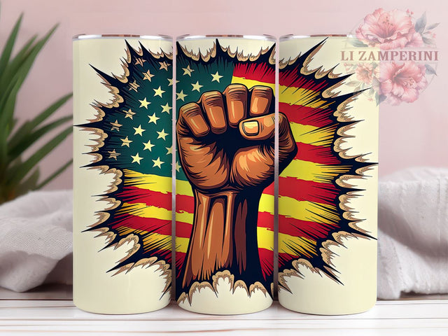 Raised Fist BLM 20oz Tumbler, BLM Tumbler Wrap, 20oz Tumblers, Black History Month, Protest Mug, Sublimation Cup, Social Justice Gifts Sublimation Li Zamperini 