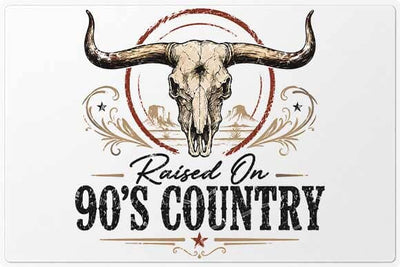 Raised On 90s Country PNG | Vintage Western Longhorn Digital Download SVG BillahCrafts 