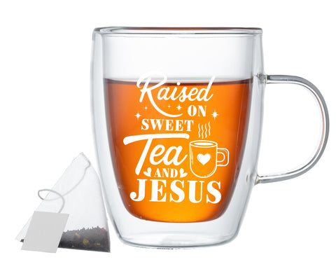 Raised On Sweet Tea and Jesus Svg, Tea Lover Gift, Love Like Jesus Shirt, Jesus Loves You, Svg Files for Cricut Silhouette, Instant Download SVG DesignDestine 