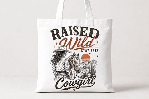 Raised Wild Stay Free Cowgirl PNG | Western Cowgirl Sublimation PNG SVG BillahCrafts 