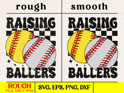 Raising Ballers Svg, Baseball Svg, Softball T-shirt, Mama Of Both, Gift For Mom SVG DesignDestine 