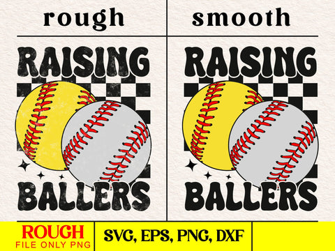 Raising Ballers Svg, Baseball Svg, Softball T-shirt, Mama Of Both, Gift For Mom SVG DesignDestine 