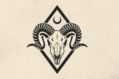 Ram Skull SVG File, Ram Skull PNG, Mystical svg, Crescent Moon svg, Ram Skull Clipart, Southwest SVG, Boho svg, Longhorn svg SVG DesignDestine 
