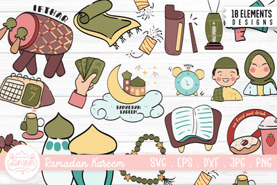 Ramadan Kareem Clipart Bundle SVG dapiyupi store 