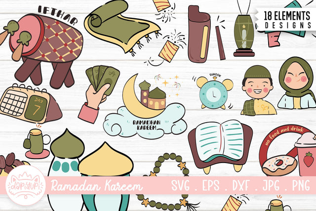 Ramadan Kareem Clipart Bundle SVG dapiyupi store 