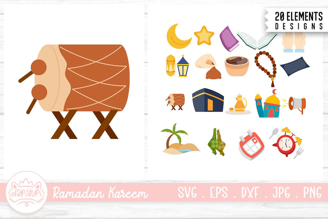 Ramadan Kareem Fasting Illustration SVG SVG dapiyupi store 