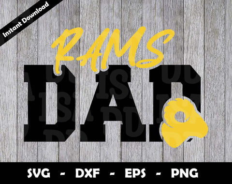 Rams Dad SVG Cut File, Rams logo SVG Design, Rams Dad Football, T-Shirt Sublimation Design Png SVG Arthur Arellano 