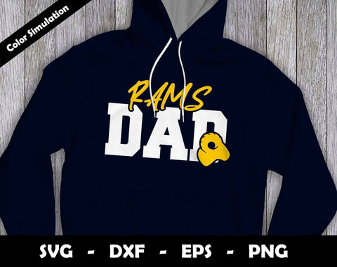 Rams Dad SVG Cut File, Rams logo SVG Design, Rams Dad Football, T-Shirt Sublimation Design Png SVG Arthur Arellano 