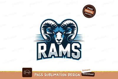 Rams Mascot Logo Team Design Sublimation Png Sublimation Designangry 