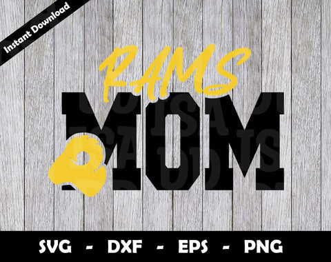 Rams Mom SVG Cut File, Rams logo SVG Design, Rams Mom Football, T-Shirt Sublimation Design Png SVG Arthur Arellano 