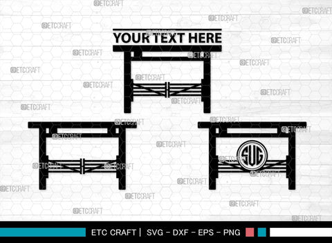 Ranch Gate Monogram, Ranch Gate Silhouette, Ranch Gate SVG, Ranch Entrance Svg, Ranch Fencing Svg, Farm Fence Svg, Gate Svg, SB00559 SVG ETC Craft 