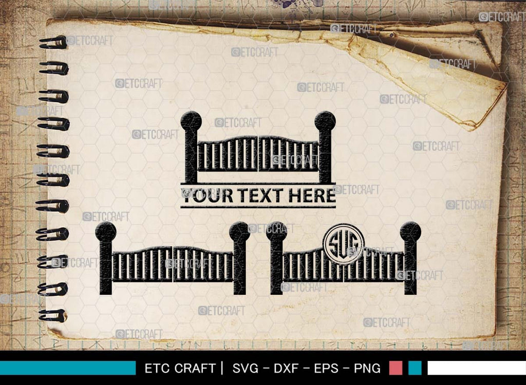 Ranch Gate Monogram, Ranch Gate Silhouette, Ranch Gate SVG, Ranch ...