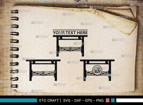 Ranch Gate Monogram, Ranch Gate Silhouette, Ranch Gate SVG, Ranch Entrance Svg, Ranch Fencing Svg, Farm Fence Svg, Gate Svg, SB00559 SVG ETC Craft 