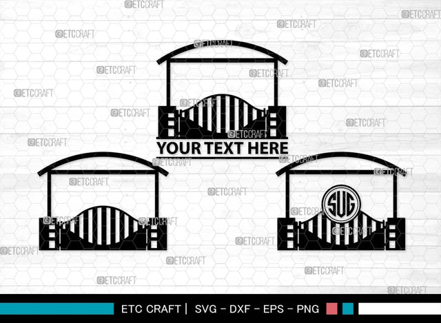 Ranch Gate Monogram, Ranch Gate Silhouette, Ranch Gate SVG, Ranch Entrance Svg, Ranch Fencing Svg, Farm Fence Svg, Gate Svg, SB00559 SVG ETC Craft 