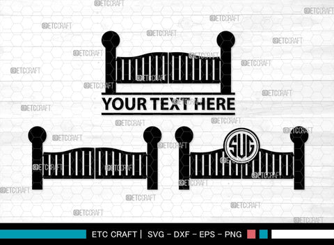 Ranch Gate Monogram, Ranch Gate Silhouette, Ranch Gate SVG, Ranch Entrance Svg, Ranch Fencing Svg, Farm Fence Svg, Gate Svg, SB00559 SVG ETC Craft 