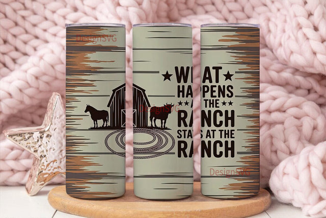 Ranch Life 20oz Tumbler Wrap Sublimation DesignSVG 