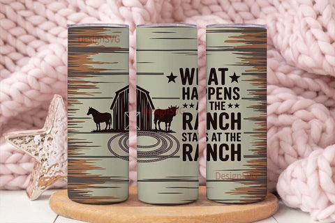 Ranch Life 20oz Tumbler Wrap Sublimation DesignSVG 