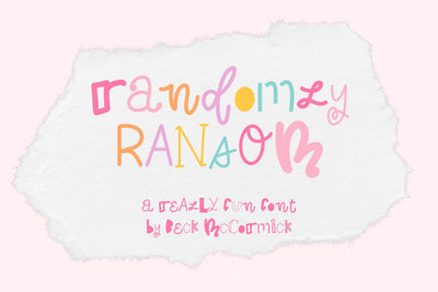 Randomly Ransom Display Font Font Beck McCormick 
