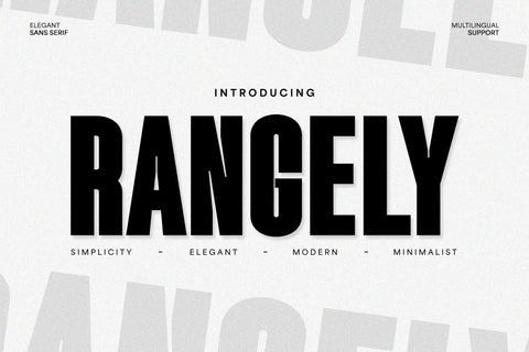 Rangely - Modern Bold Sans Font studioalmeera 
