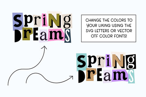 Ransom Note Cutouts Fonts and SVG Letters Font Blush Font Co. 