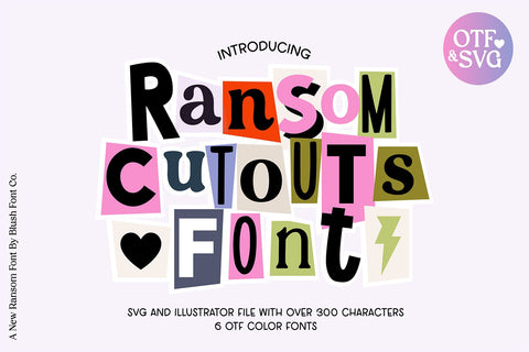 Ransom Note Cutouts Fonts and SVG Letters Font Blush Font Co. 