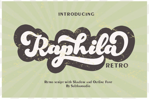 Raphila retro Font Sulthan studio 