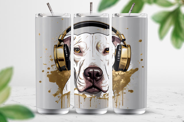 Rapper Dog 20 Oz Sublimation Tumbler Wrap Sublimation MockupSvgVenue 