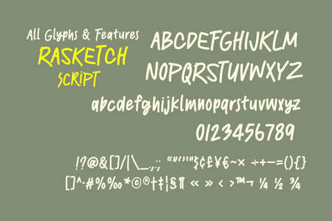 RASKETCH Font BB Digital Arts 