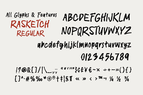 RASKETCH Font BB Digital Arts 