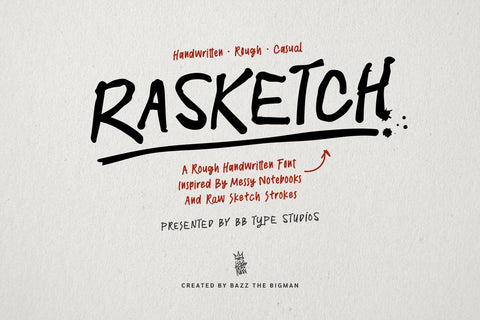 RASKETCH Font BB Digital Arts 