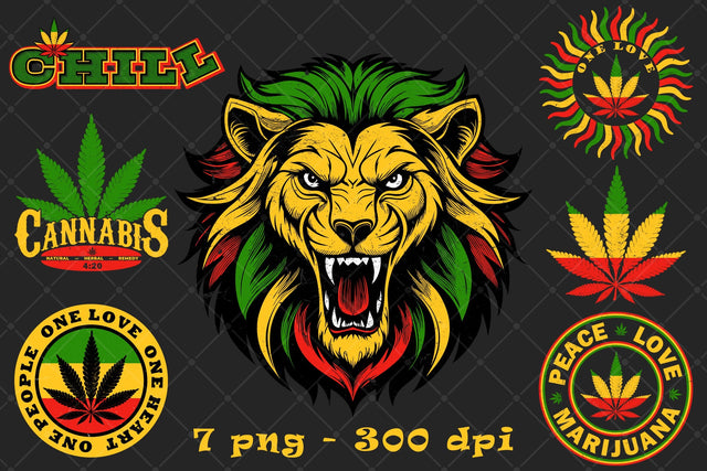 Rasta Colors Cannabis Weed Png Graphics Sublimation Karma Genie Graphics 