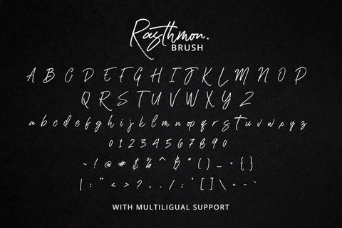 Rasthmon Brush Typeface Font Fadeline Std. 
