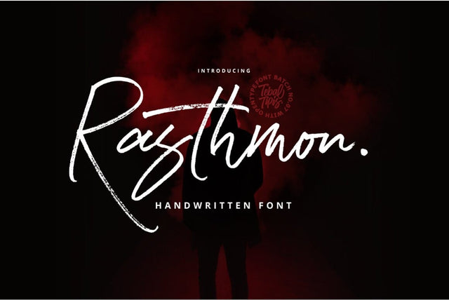 Rasthmon Brush Typeface Font Fadeline Std. 