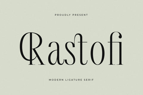 Rastofi - Modern Ligature Serif Font Letterena Studios 