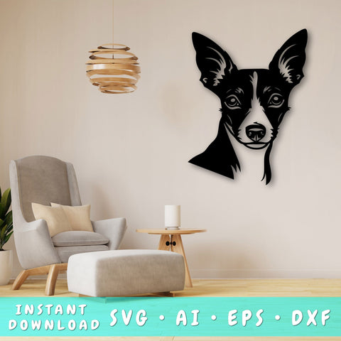 Rat Terrier Laser SVG Cut File, Rat Terrier Glowforge File, Rat Terrier DXF, Rat Terrier Wall Art SVG SVG HappyDesignStudio 