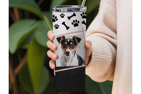 Rat Terrier Tumbler Wrap PNG Sublimation DesignSVG 