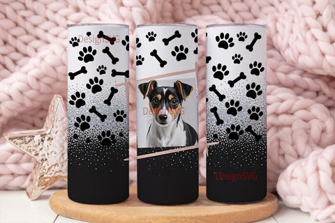 Rat Terrier Tumbler Wrap PNG Sublimation DesignSVG 