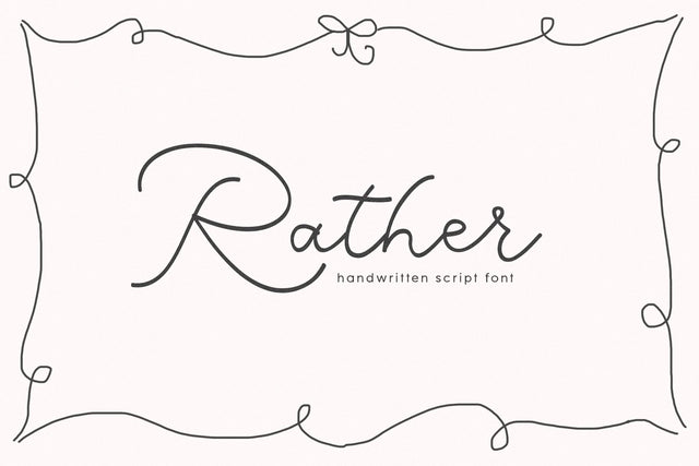 Rather - Modern Calligraphy Font Font KA Designs 