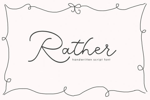 Rather - Modern Calligraphy Font Font KA Designs 