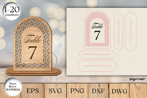 Rattan Arch Table Numbers SVG SVG SvgOcean 