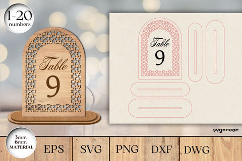 Rattan Arch Table Numbers SVG SVG SvgOcean 