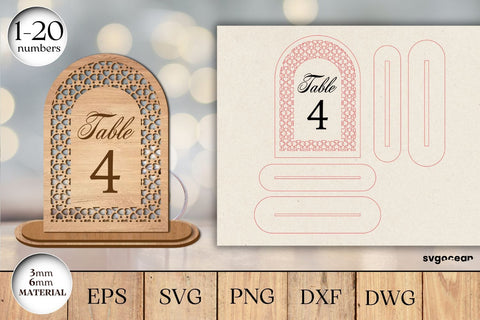 Rattan Arch Table Numbers SVG SVG SvgOcean 