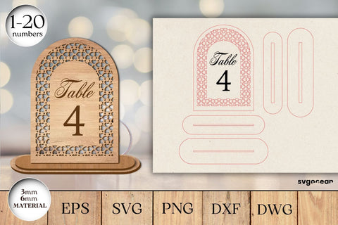 Rattan Arch Table Numbers SVG SVG SvgOcean 